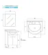 Mobile Bagno a Terra "Stella" 55cm in Nobilitato Melaminico Rovere I Ap shop