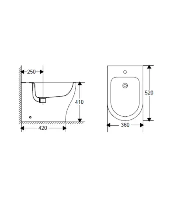 Bidet Filo Muro "New Paros" I KARAG I Ap shop
