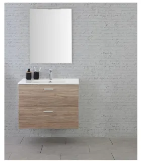 Mobile Bagno Sospeso "Greta" 80cm in Nobilitato Melaminico Rovere di Tropea I Ap shop
