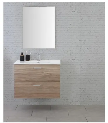Mobile Bagno Sospeso "Greta" 80cm in Nobilitato Melaminico Rovere di Tropea I Ap shop