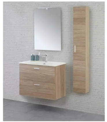 Mobile Bagno Sospeso "Greta" 80cm in Nobilitato Melaminico Rovere di Tropea I Ap shop