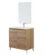 Mobile Bagno a Terra "Revital" 80cm in Nobilitato Melaminico Rovere di Bordeaux I Ap shop