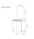 Mobile Bagno a Terra "Revital" 80cm in Nobilitato Melaminico Rovere di Bordeaux I Ap shop