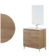 Mobile Bagno a Terra "Revital" 80cm in Nobilitato Melaminico Rovere di Bordeaux I Ap shop