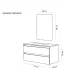 Mobile Bagno Sospeso "Revital" 80cm in Nobilitato Melaminico Rovere di Bordeaux I Ap shop