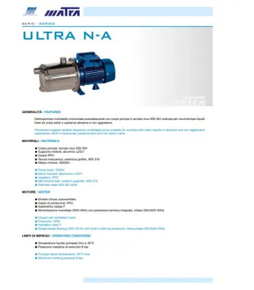 Elettropompa Autodescante Hp 1 "ULTRA N-A" Matra I MATRAI Ap shop