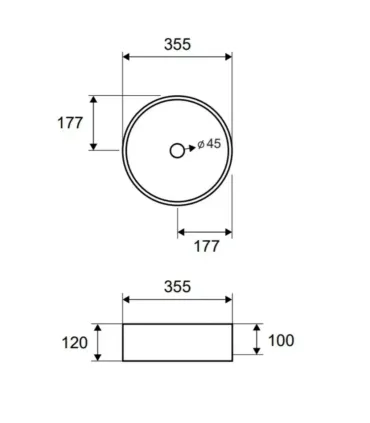 Lavabo Circolare Da Appoggio Bianco-Azzurro Opaco I KARAG I Ap shop