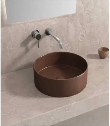 Lavabo Circolare Da Appoggio Caffè Opaco I KARAG I Ap shop