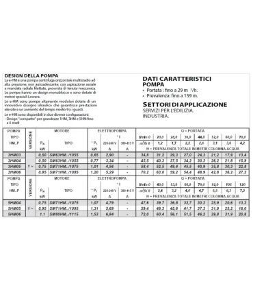 Elettropompa Centrifuga Multistadio Orizzontale "Lowara"