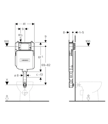 Cassetta Incasso "Sigma 8" Geberit