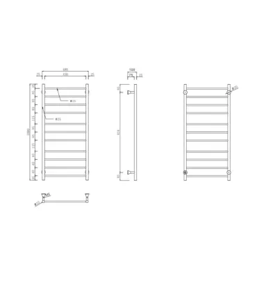 Termoarredo Scaldasalviette In Acciaio "Trumpet" scheda tecnica