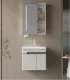 Mobile bagno sospeso in PVC con specchio e lavabo "NESSE 60" I KARAG I Ap shop