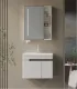 Mobile bagno sospeso con specchio e lavabo "NESSE 80"