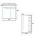Mobile bagno sospeso con specchio e lavabo "NESSE 80" scheda tecnica
