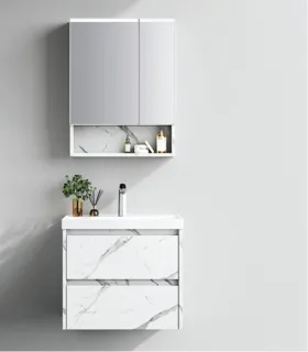 Mobile bagno sospeso con specchio e lavabo "IVA 60"