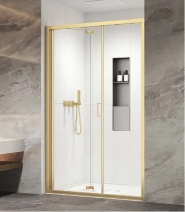 Box Doccia "Vivox 400" Oro con Cristallo Trasparente 6 mm