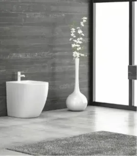 Bidet Filo Muro "MILOS" bianco lucido I KARAG I Ap shop