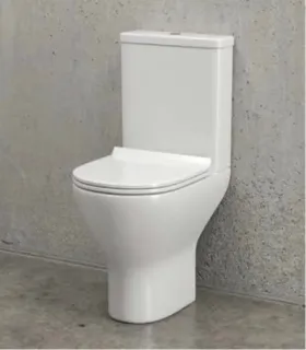 Set Wc  "Amfipolis Round" con Compact WC Cassetta e Coperchio Termodour