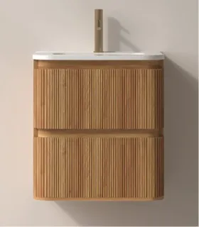 Mobile bagno sospeso in Plywood con lavabo "NORDIC 60"I KARAG I Ap shop