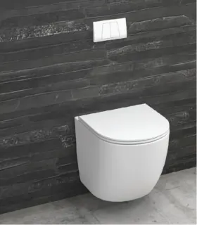 Vaso Sospeso Con Bidet ad Acqua Fredda "MILOS" Finitura Bianco Lucido con Coperchio TermodourI KARAG I Ap shop