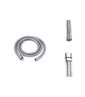 TUBO FLESSIBILE PER DOCCIA IN OTTONE CROMATO F 1/2" X F 3/8" CM 150
