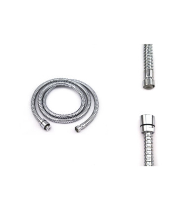 TUBO FLESSIBILE PER DOCCIA IN OTTONE CROMATO F 1/2" X F 3/8" CM 150