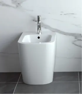 Bidet Filo Muro "New Legend" Finitura Bianco Lucido
