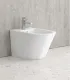 Bidet Filo Muro "Zina" Finitura Bianco Lucido