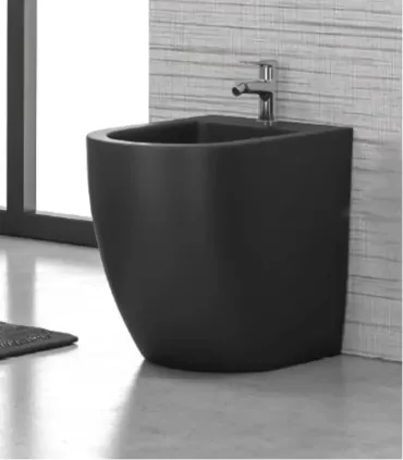 Bidet Filo Muro "Milos" finitura Nero Opaco