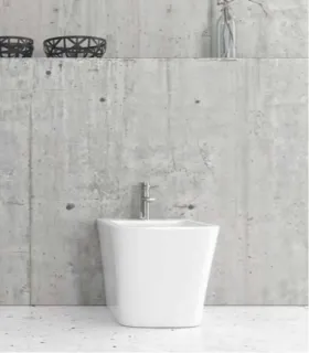Bidet Filo Muro "LT" 53 cm Finitura Bianco Opaco
