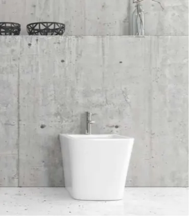 Bidet Filo Muro "LT" 53 cm Finitura Bianco Opaco