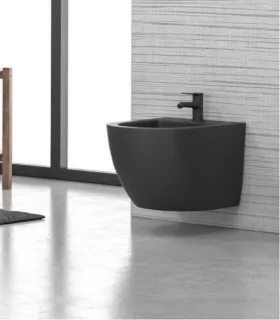 Bidet Sospeso "Milos" finitura Nero Opaco