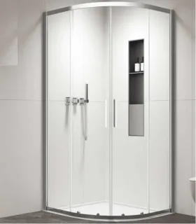 Box Doccia "Izy 200" Cromo con Cristallo Trasparente 6 mm