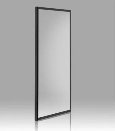 Lato Fisso Box Doccia "Flora 100" Nero in Cristallo Satinato 6 mm I KARAG I Ap shop