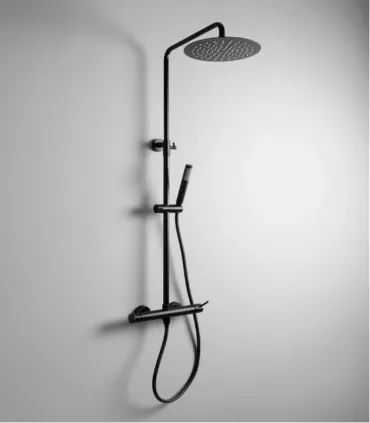 Colonna Doccia Meccanica "Tritone" Nero Matt Tamanaco I Ap shop