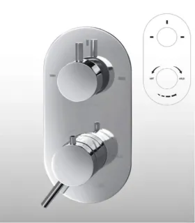 Miscelatore doccia incasso termostatico 3 vie Cromo 2331 Gaboli FlliI Ap shop
