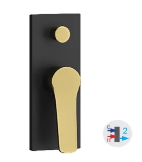 Miscelatore Incasso Doccia Con Deviatore A 2 Vie "Andare Nero-Bronze"
