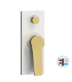Miscelatore Incasso Doccia con Deviatore A 2 Vie "Andare Bianco-bronze"