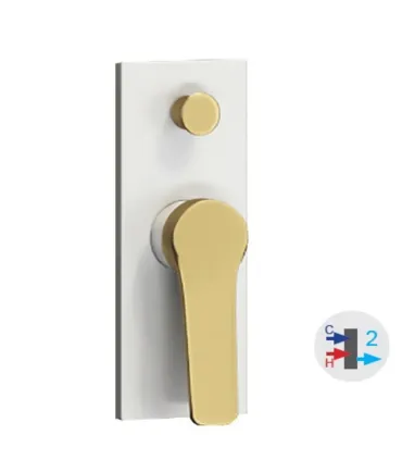 Miscelatore Incasso Doccia con Deviatore A 2 Vie "Andare Bianco-bronze"