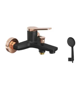 Miscelatore Vasca "Andare Nero-Rose Gold"
