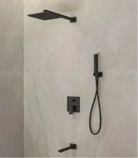 Set Miscelatore Doccia A 5 Vie "delos Nero"
