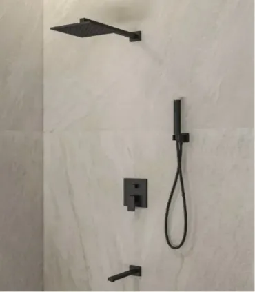 Set Miscelatore Doccia A 5 Vie "delos Nero"