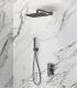 Set Miscelatore Doccia A 4 Vie "lea Gun Metal"