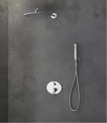 Set Miscelatore Doccia A 3 Vie "artemis Inox Satinato"
