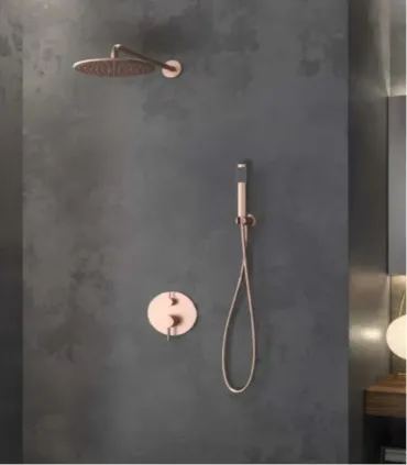Set Miscelatore Doccia A 4 Vie "artemis Rose Gold"