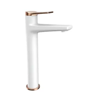 Miscelatore Lavabo Alto "andare Bianco-rose Gold"