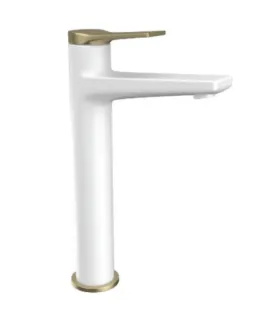 Miscelatore Lavabo Alto "andare Bianco-bronze"