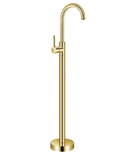 Miscelatore Da Terra Per Lavabo Freestanding " Artemis Oro Spazzolato"