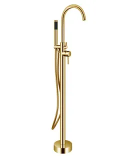 Miscelatore Da Terra Per Vasca Freestanding "artemis Oro Spazzolato"