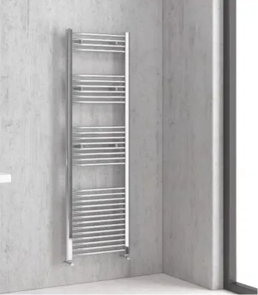 Scaldasalviette Bagno "Nile" 118x45 Interasse 40 Dritto In Acciaio Finitura Cromo